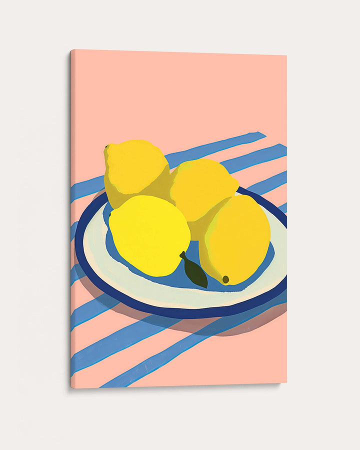 Lemons On A Plate Wall Art