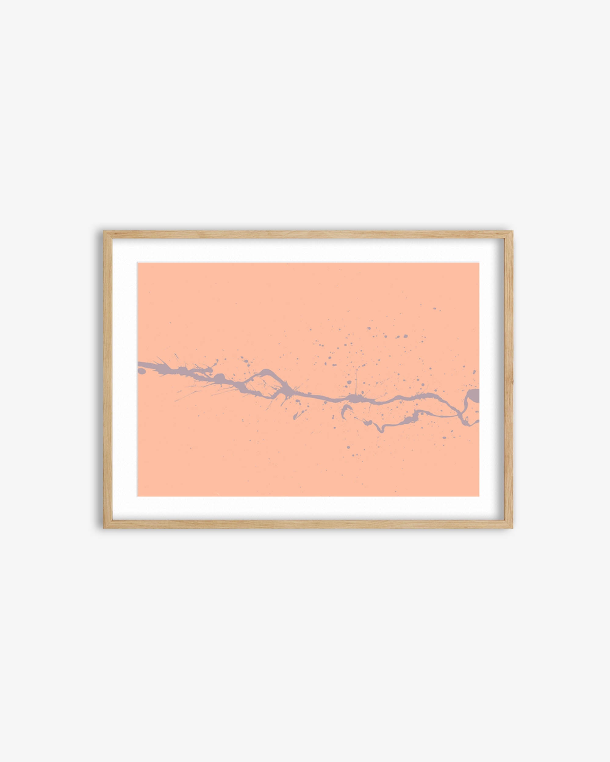 Paint Splatter On Peach Art Print