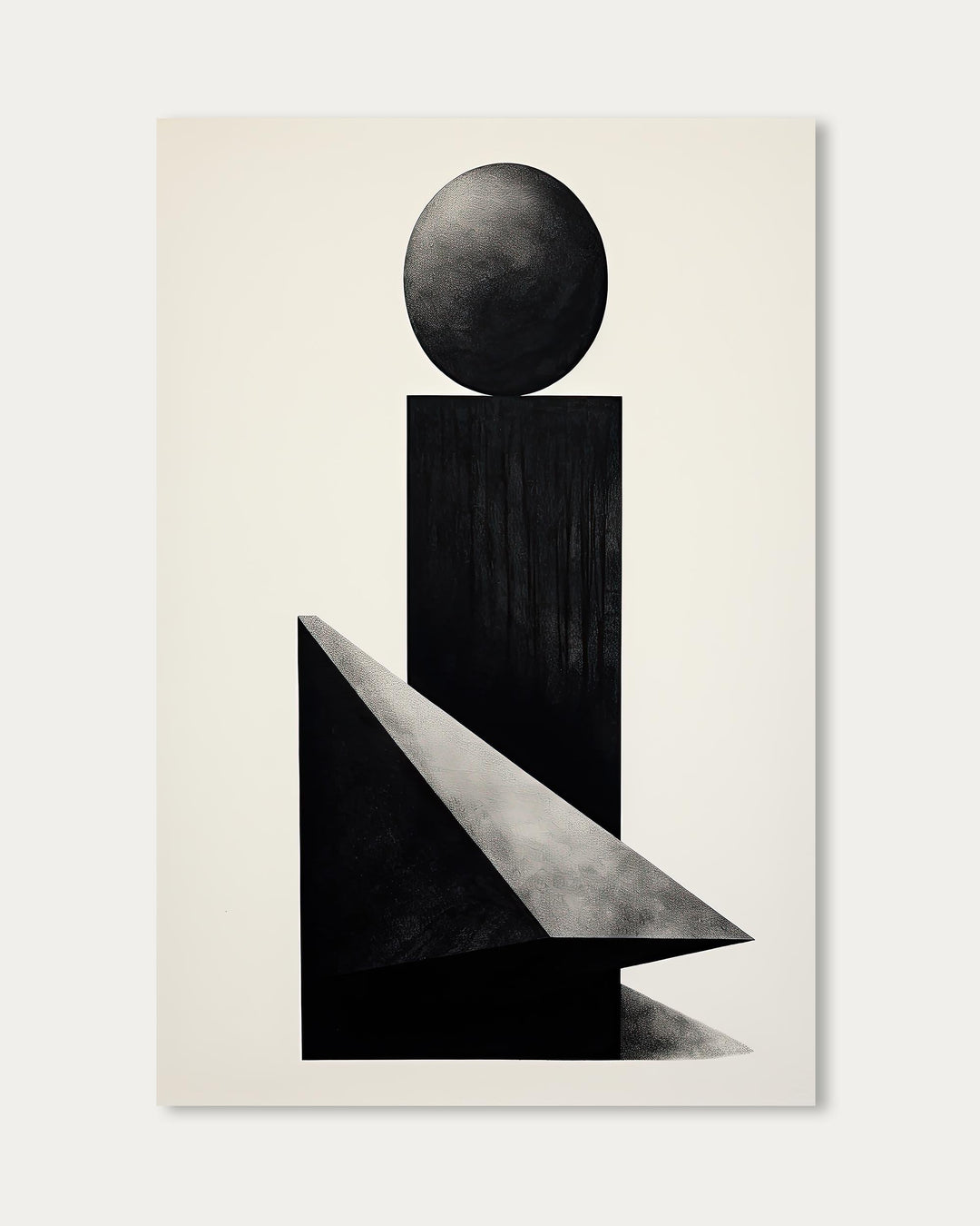 Mono Geometric Art Print