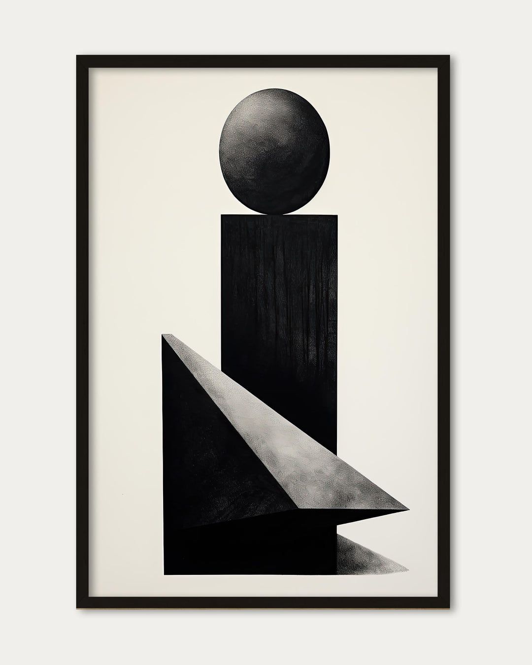 Mono Geometric Art Print