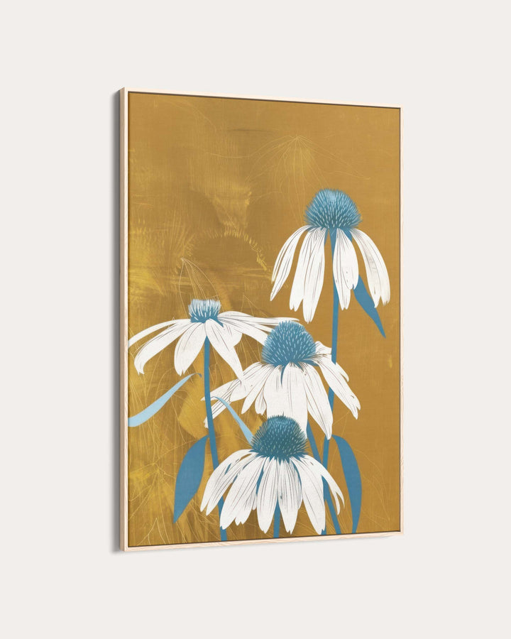 Golden Flowers Wall Art