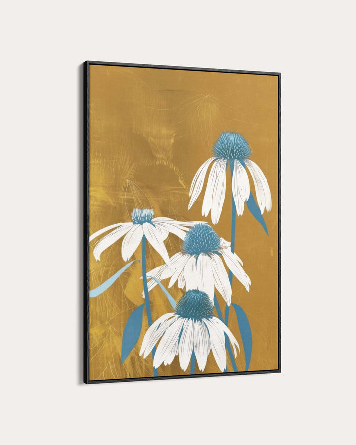 Golden Flowers Wall Art