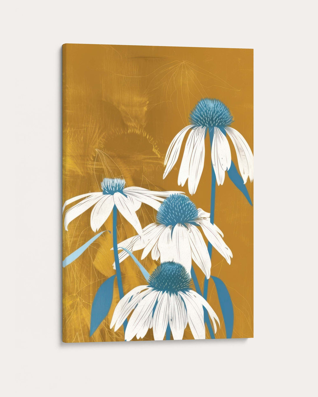 Golden Flowers Wall Art