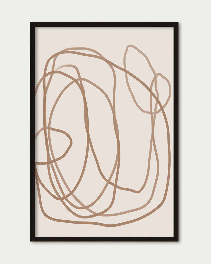 Abstract Golden Line Wall Art