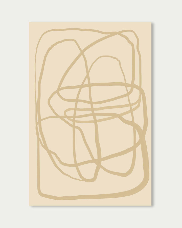 Golden Lines Wall Art Print