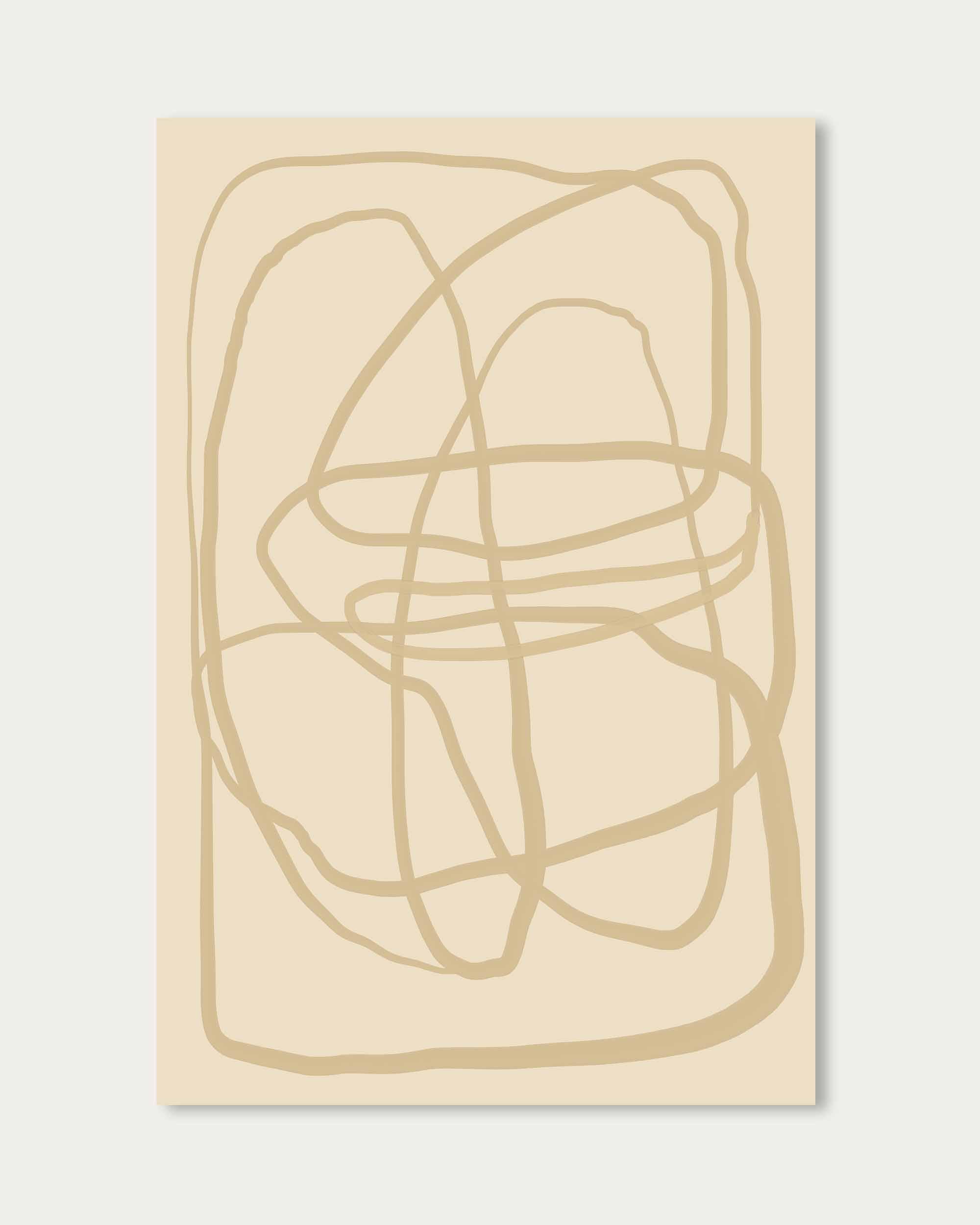 Golden Lines Wall Art Print