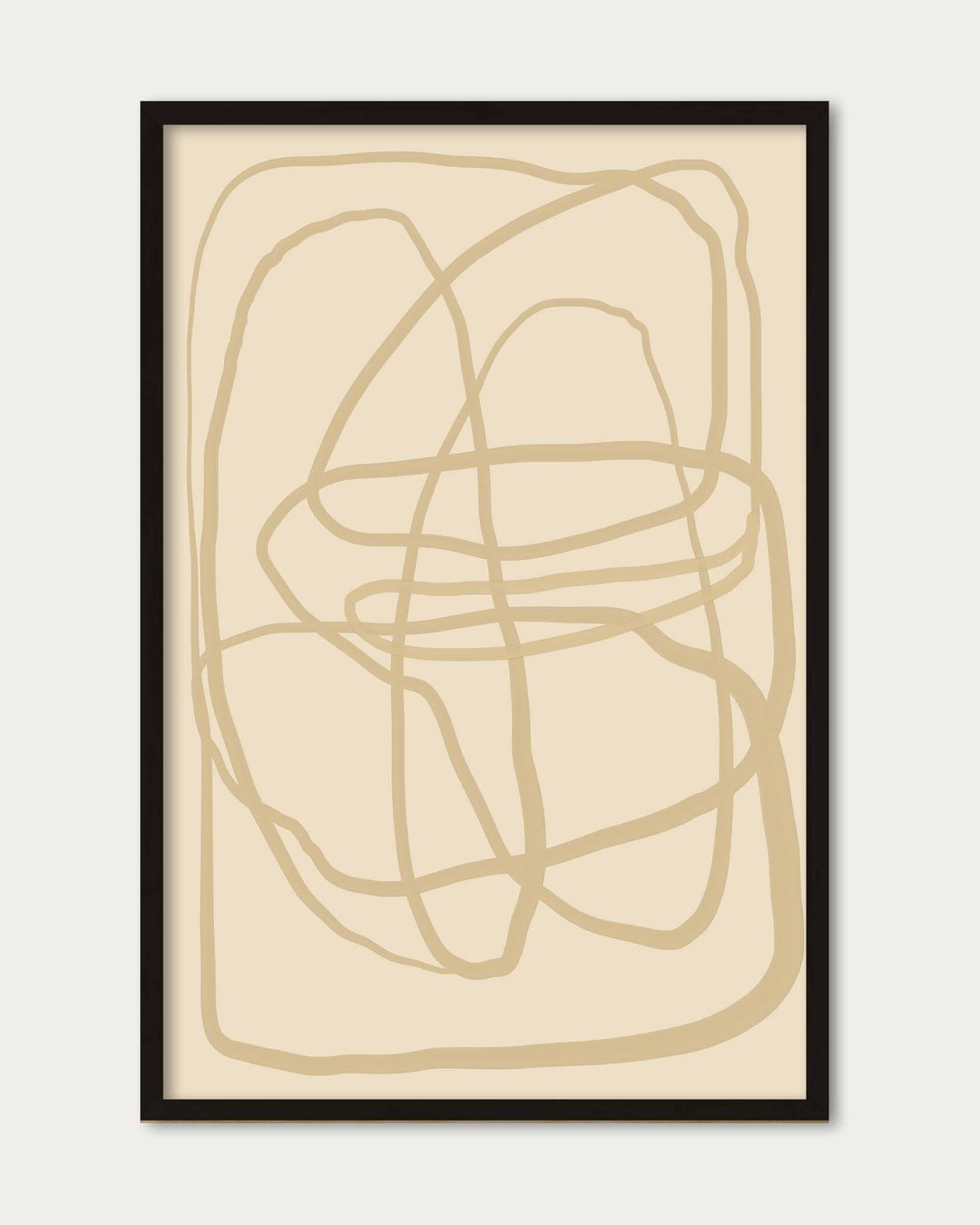 Golden Lines Wall Art Print