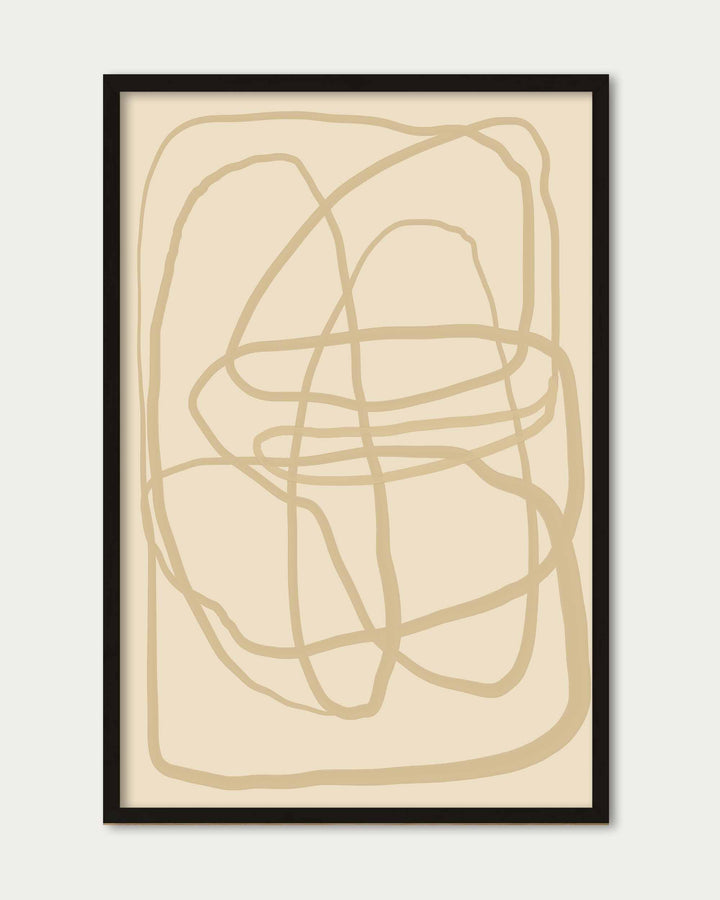 Golden Lines Wall Art Print