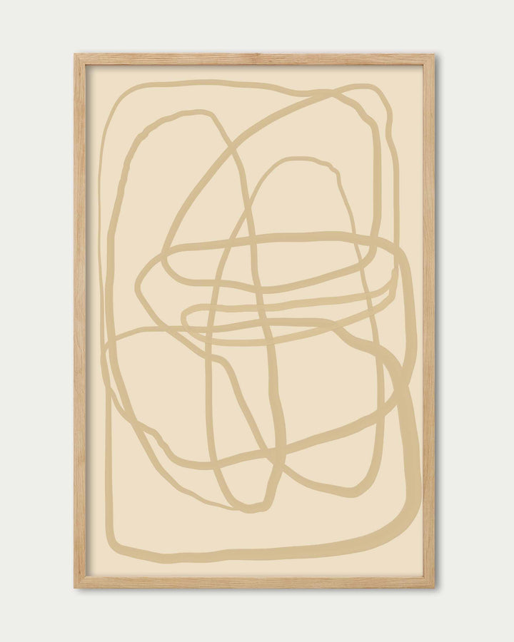 Golden Lines Wall Art Print