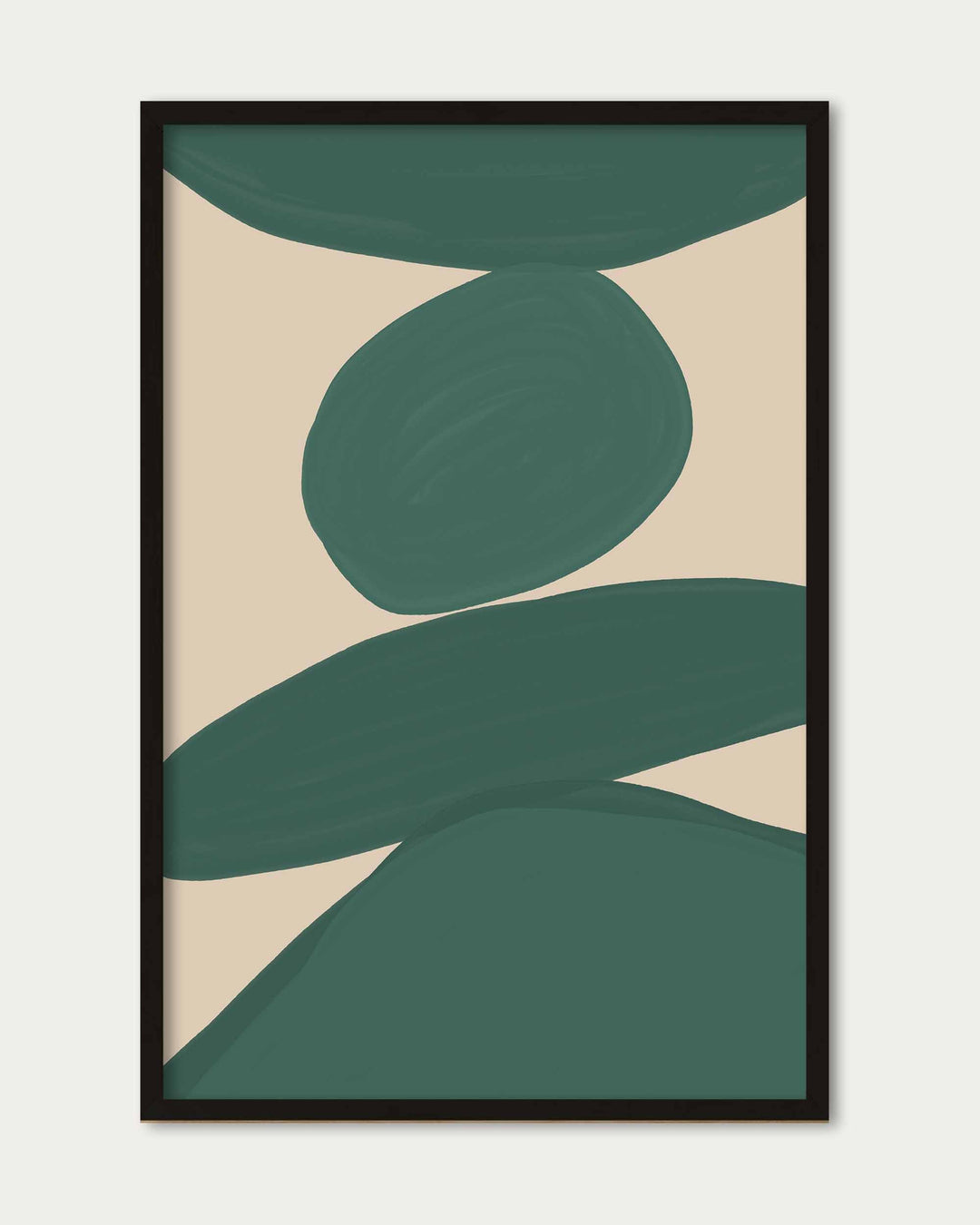 Green Organic Shapes Wall Art