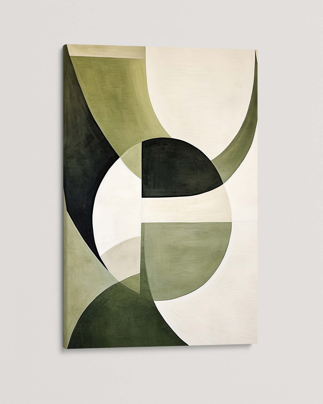 Green Retro Shapes Art Print
