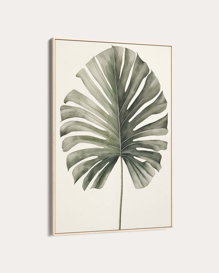 Vintage Monstera Leaf Wall Art Print