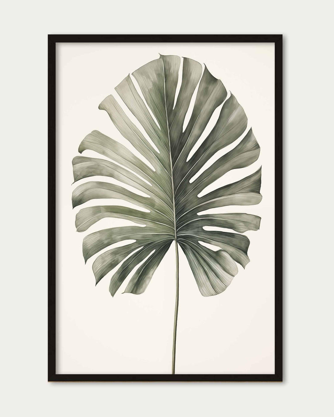 Vintage Monstera Leaf Wall Art Print