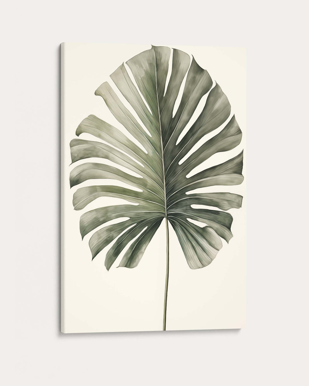 Vintage Monstera Leaf Wall Art Print