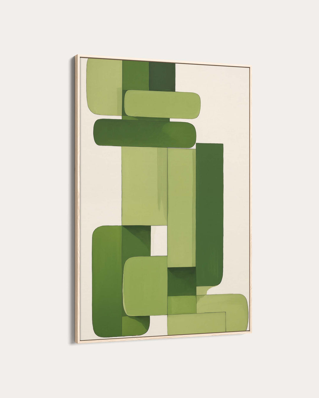 Green Blocks Art Print