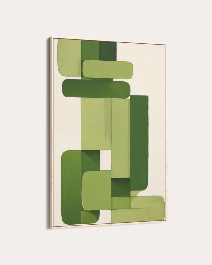Green Blocks Art Print