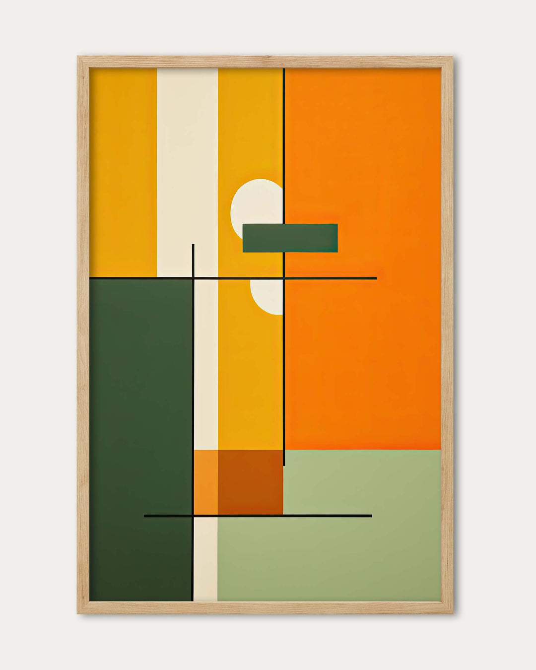 Retro Sage Abstract Art Print