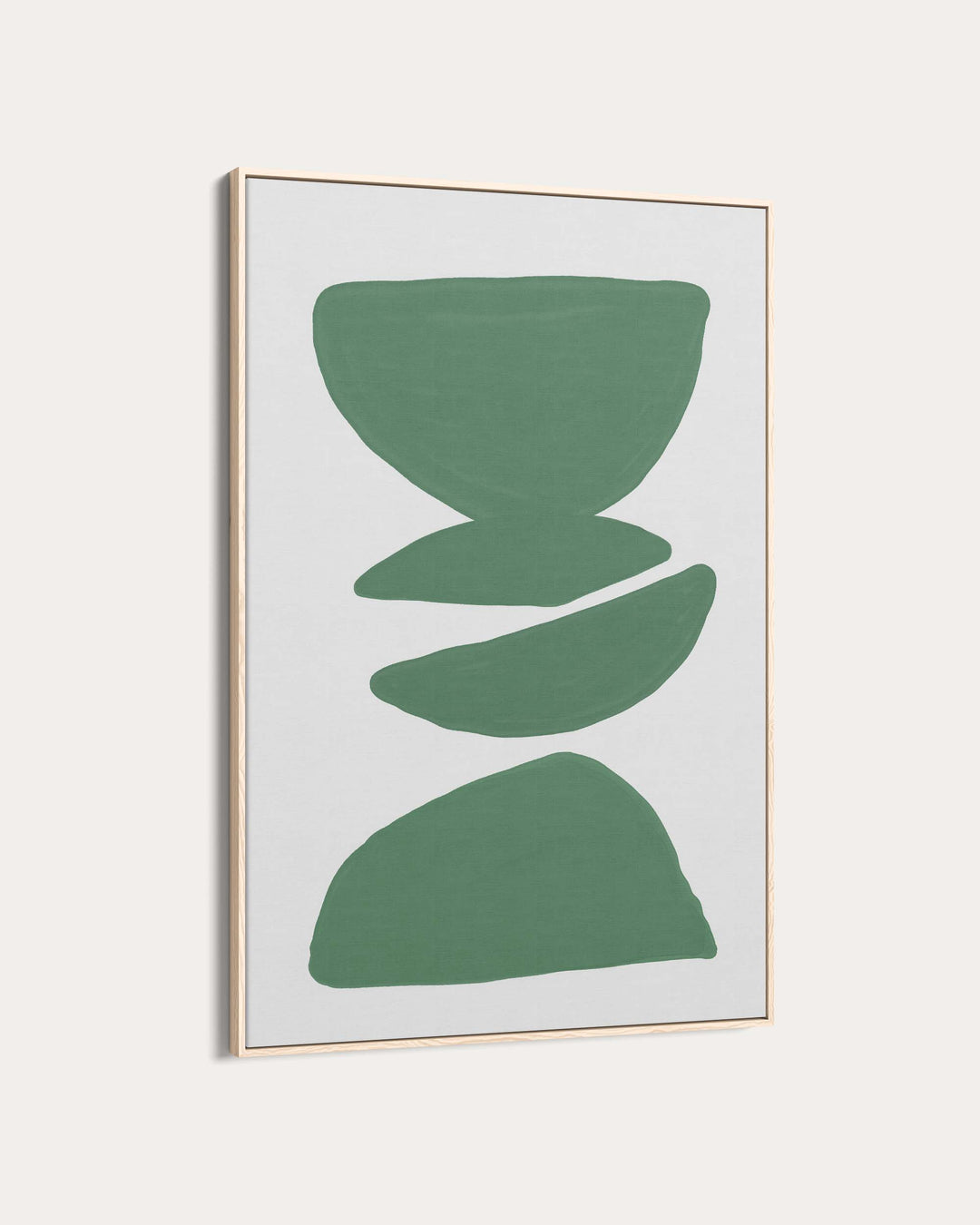 Balancing Shapes Green Wall Art