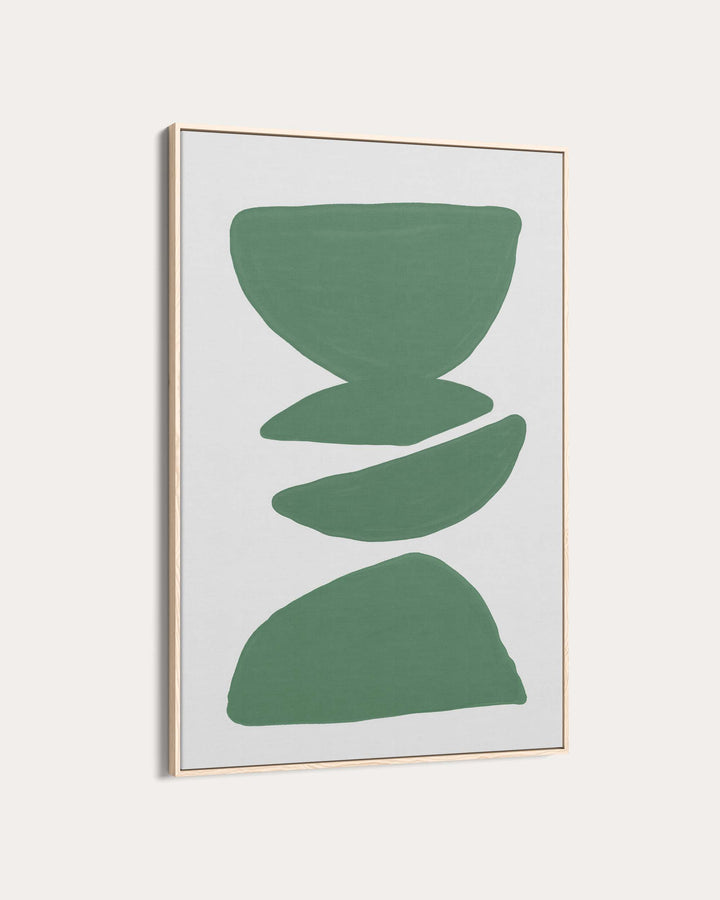 Balancing Shapes Green Wall Art