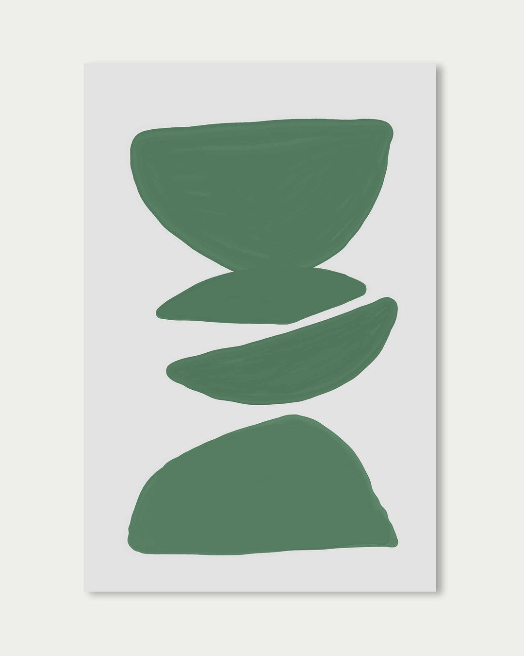Balancing Shapes Green Wall Art