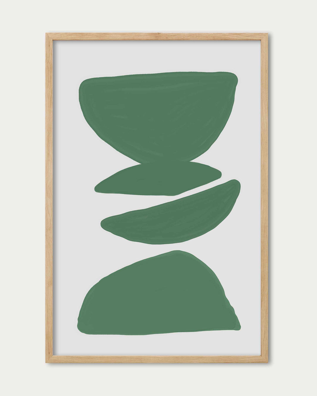 Balancing Shapes Green Wall Art