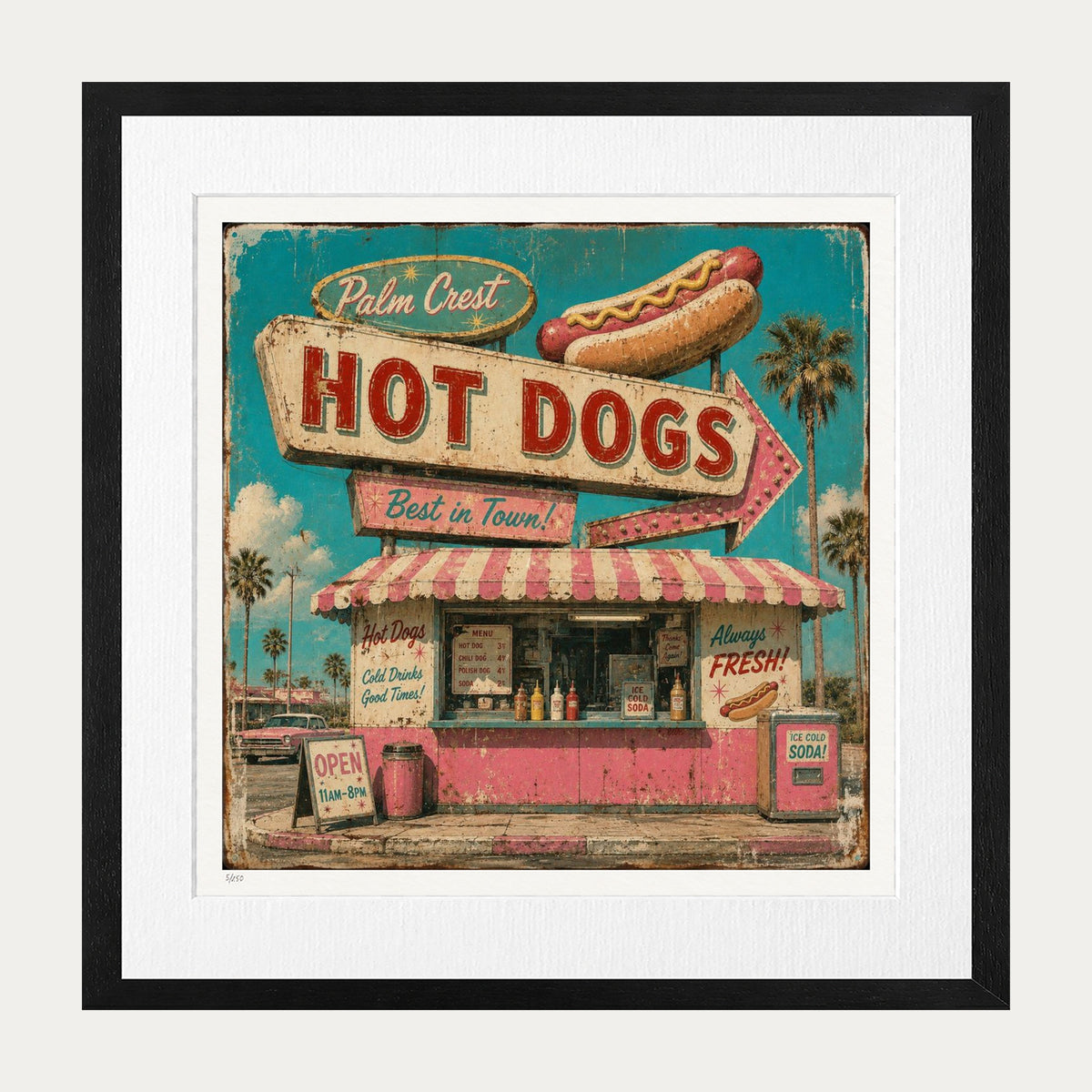 Hot Dogs 2 | Limited Edition Print — Black Frame