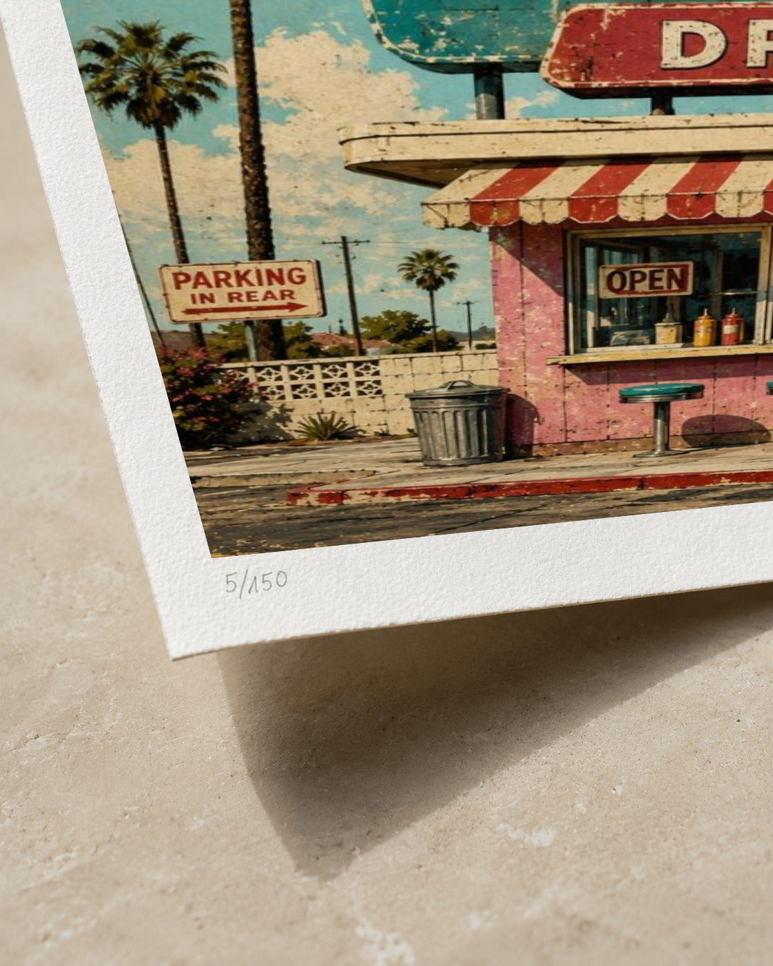 Hot Dogs Drive In | Limited Edition Print — Close-up