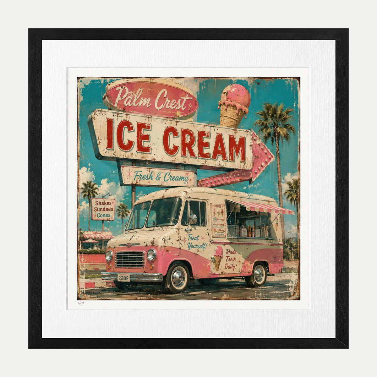 Ice Cream | Limited Edition Print — Black Frame