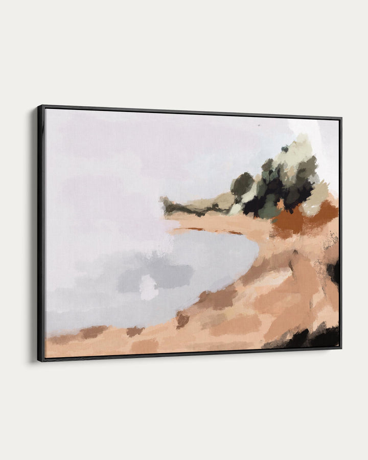 Abstract art print with a tree on a white background