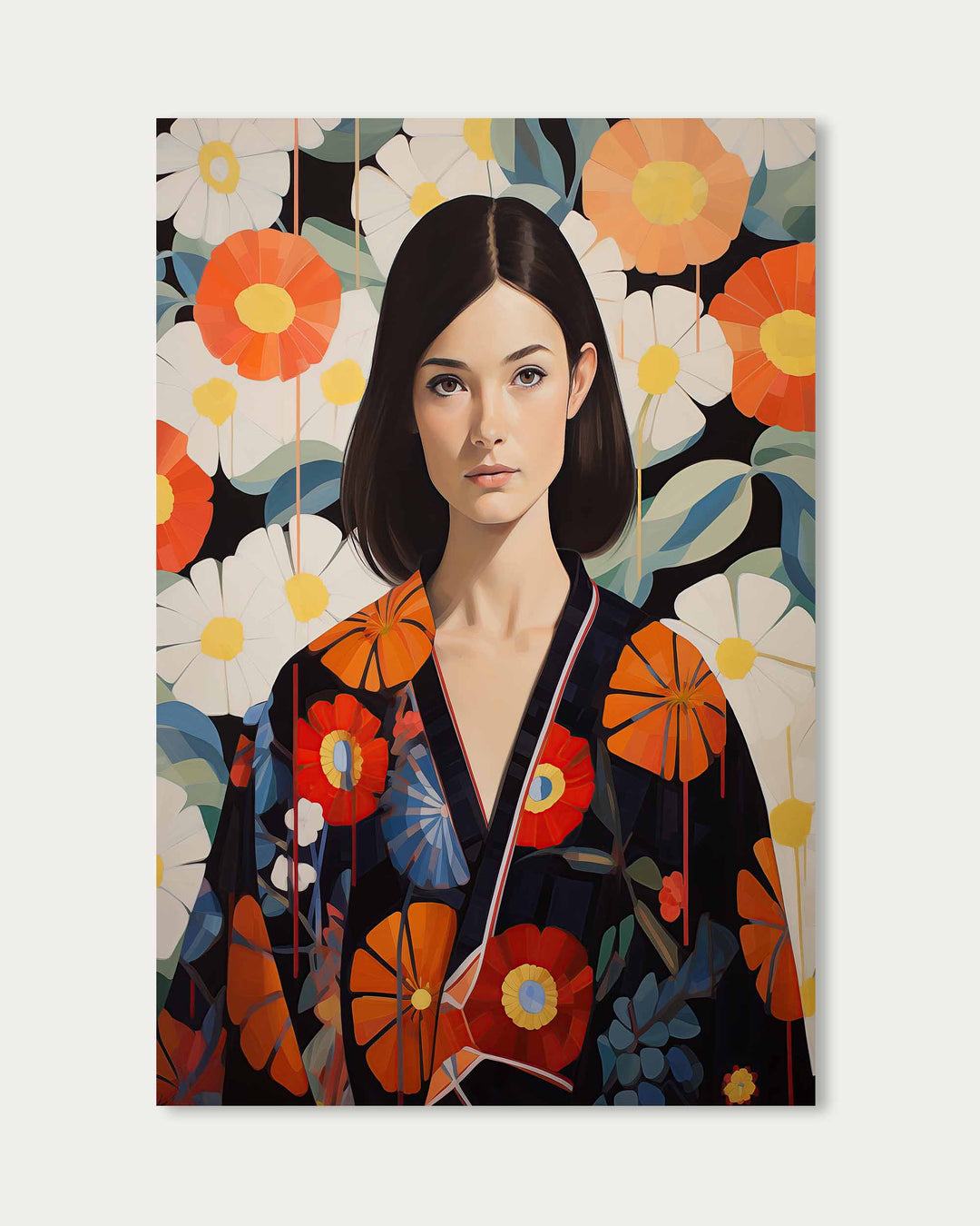 Floral Japandi Wall Art Print