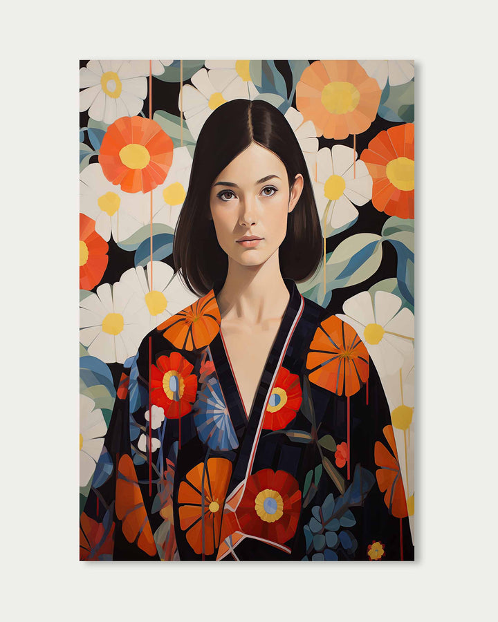 Floral Japandi Wall Art Print