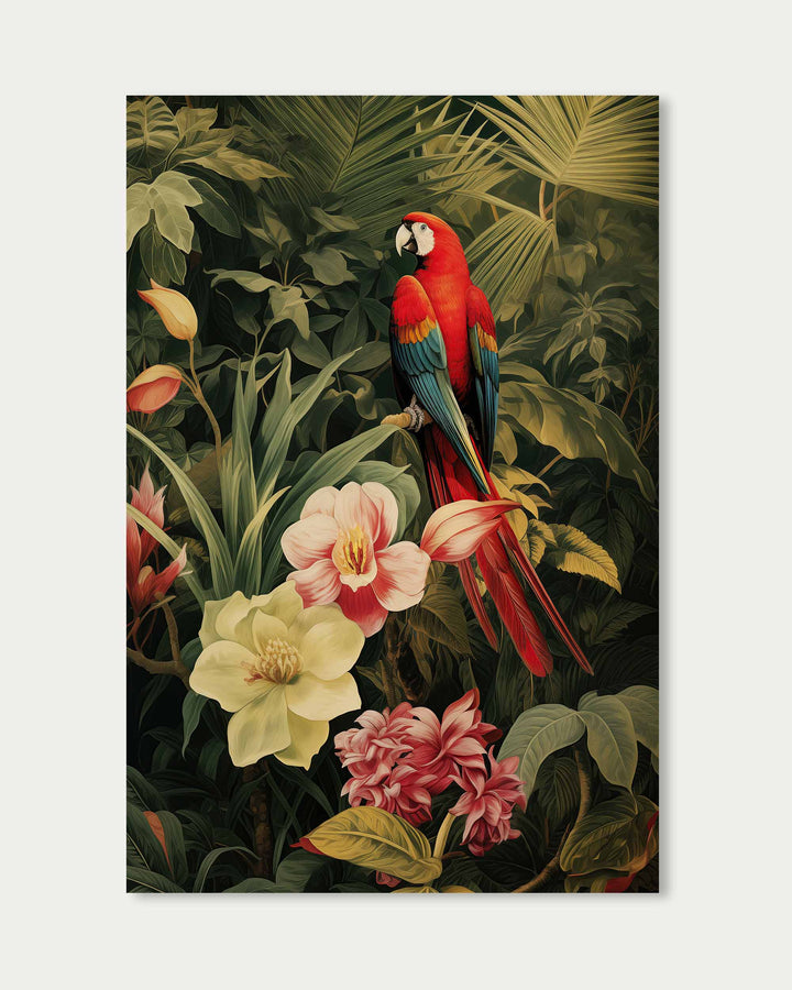 Red Parrot Wall Art Print