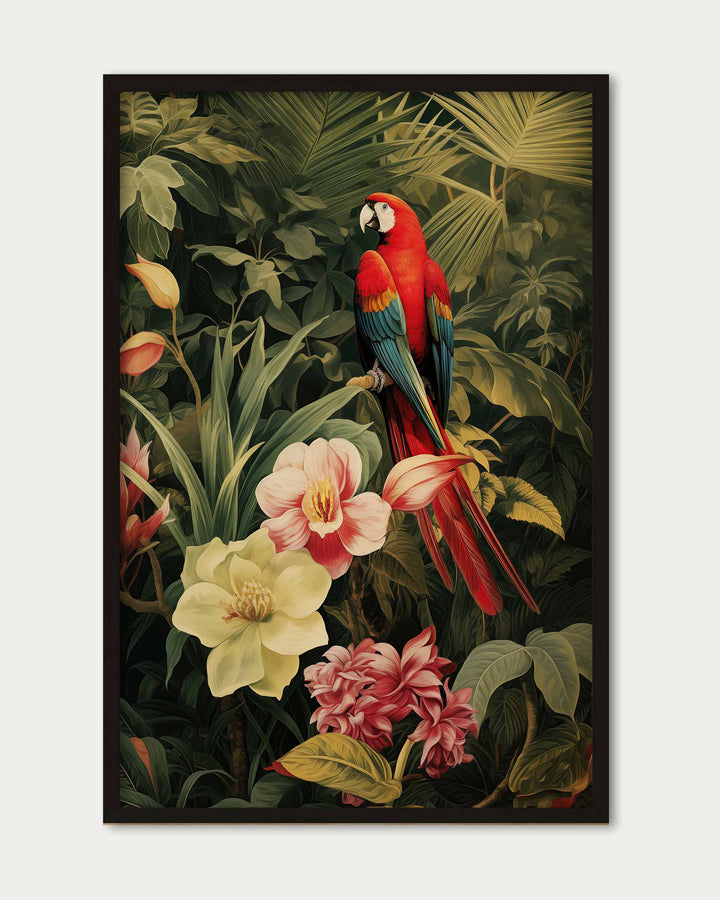 Red Parrot Wall Art Print