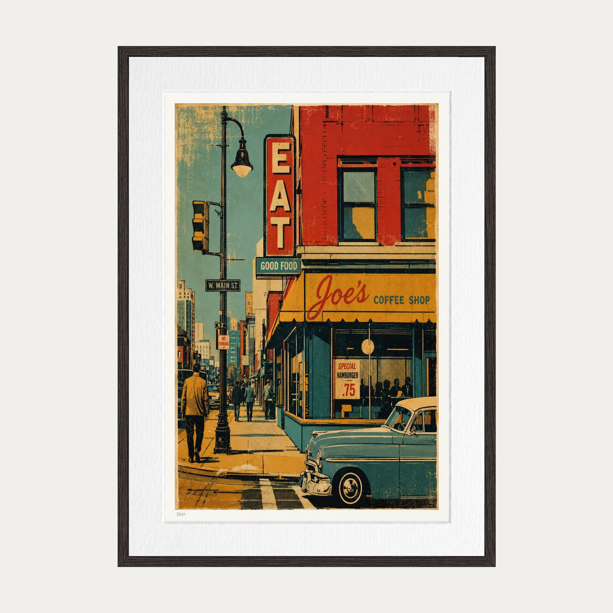 Just Eat | Limited Edition Print — Brown Frame