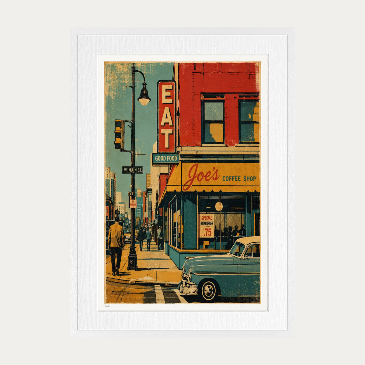 Just Eat | Limited Edition Print — White Frame