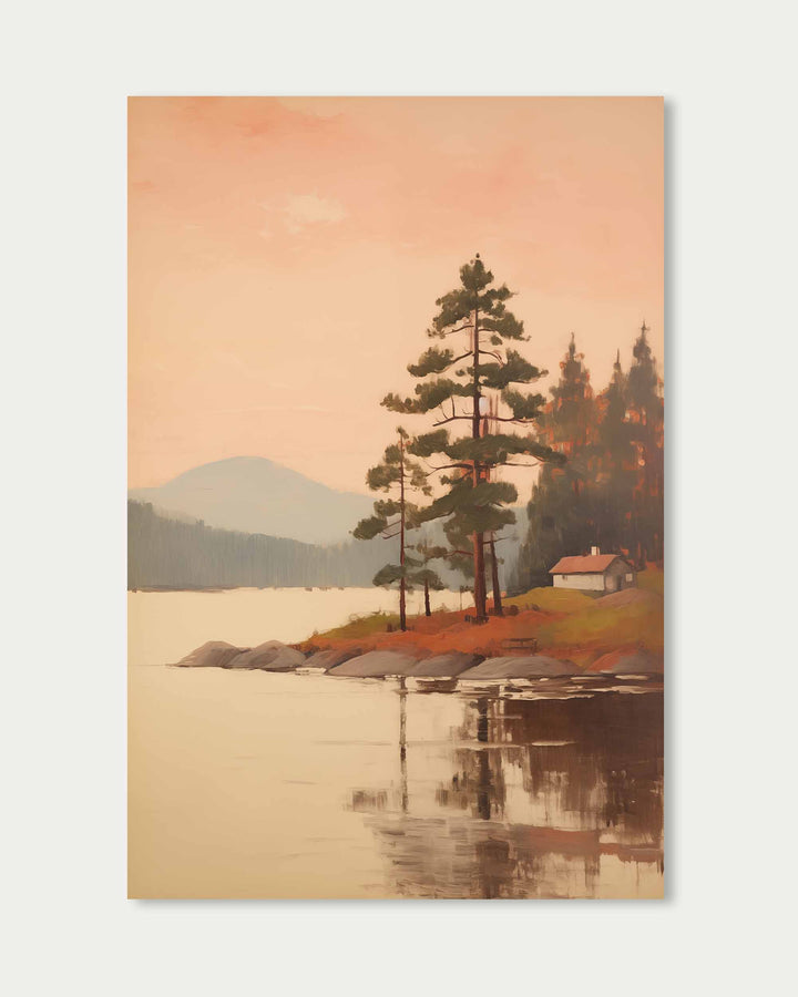 House By The Lake Art Print