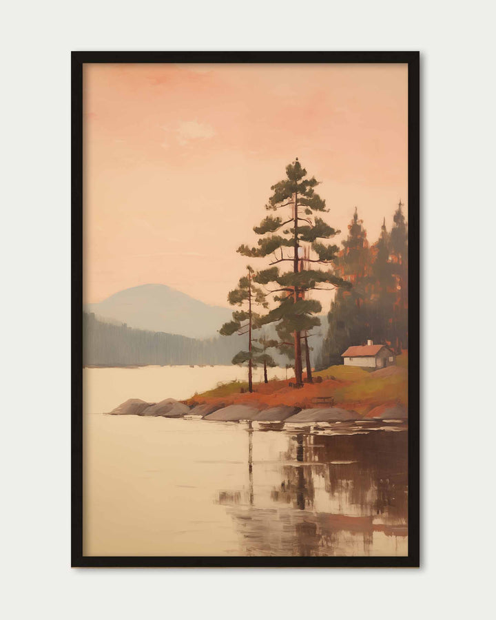 House By The Lake Art Print