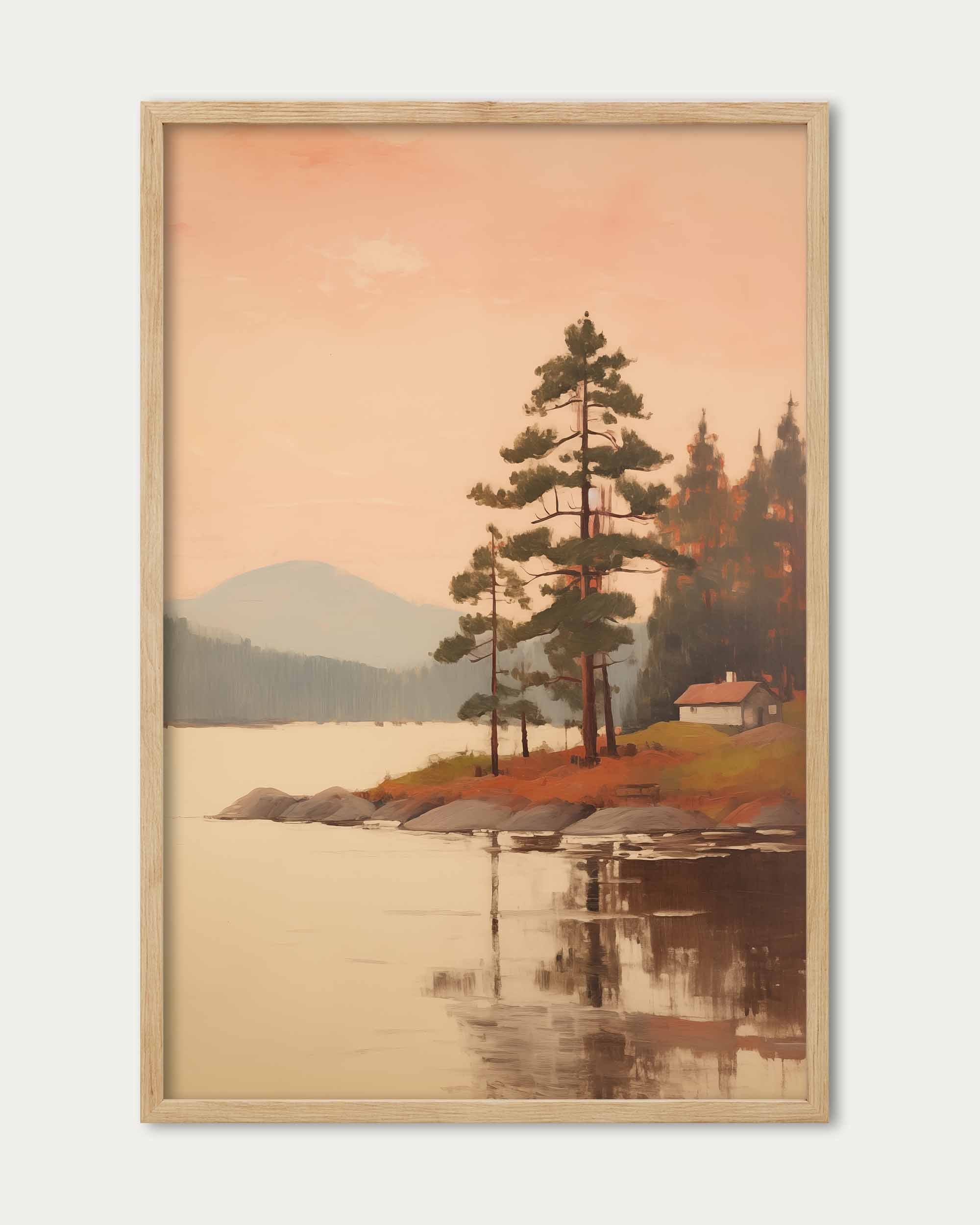House By The Lake Art Print