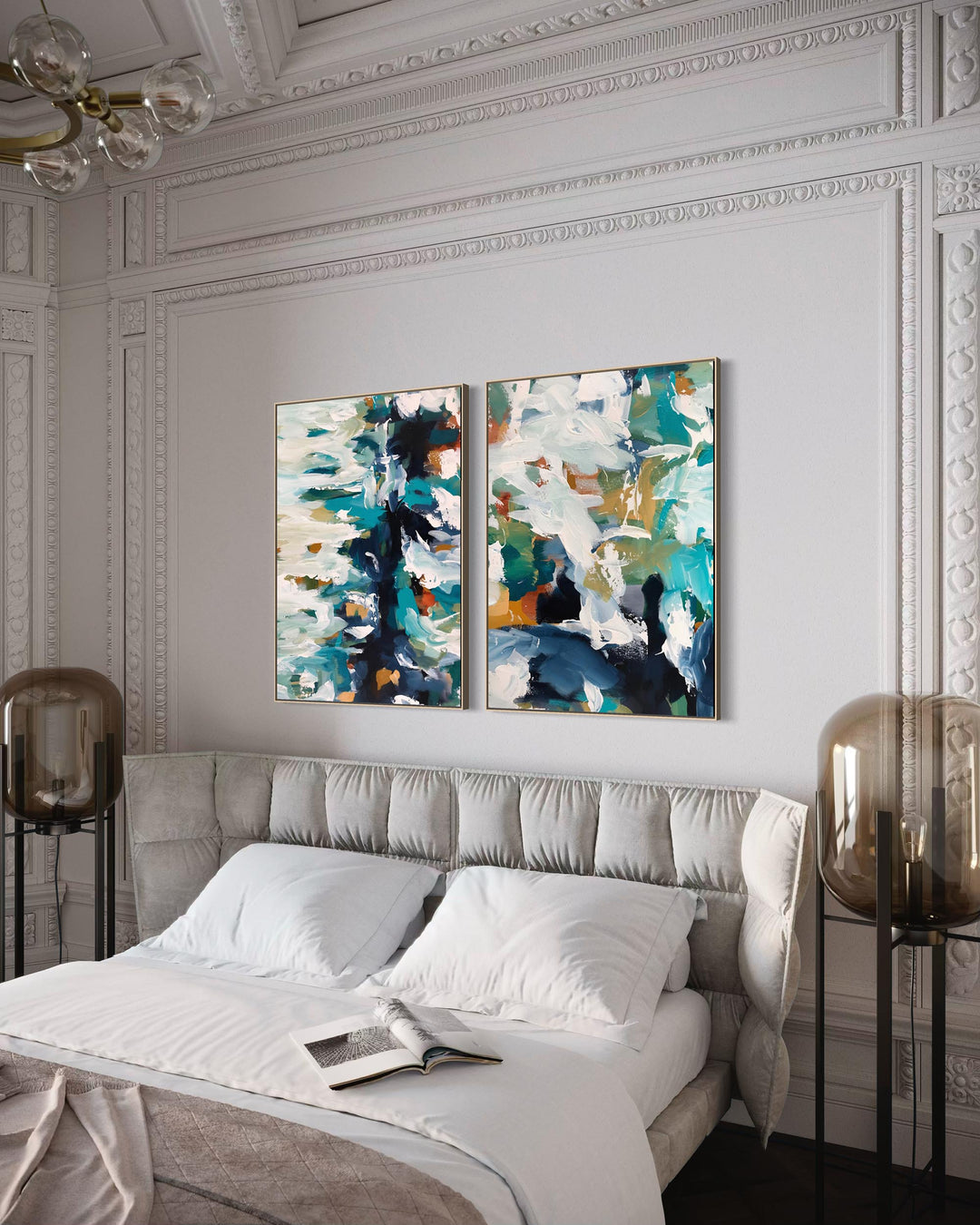 Blue Water Canvas Set Of 2