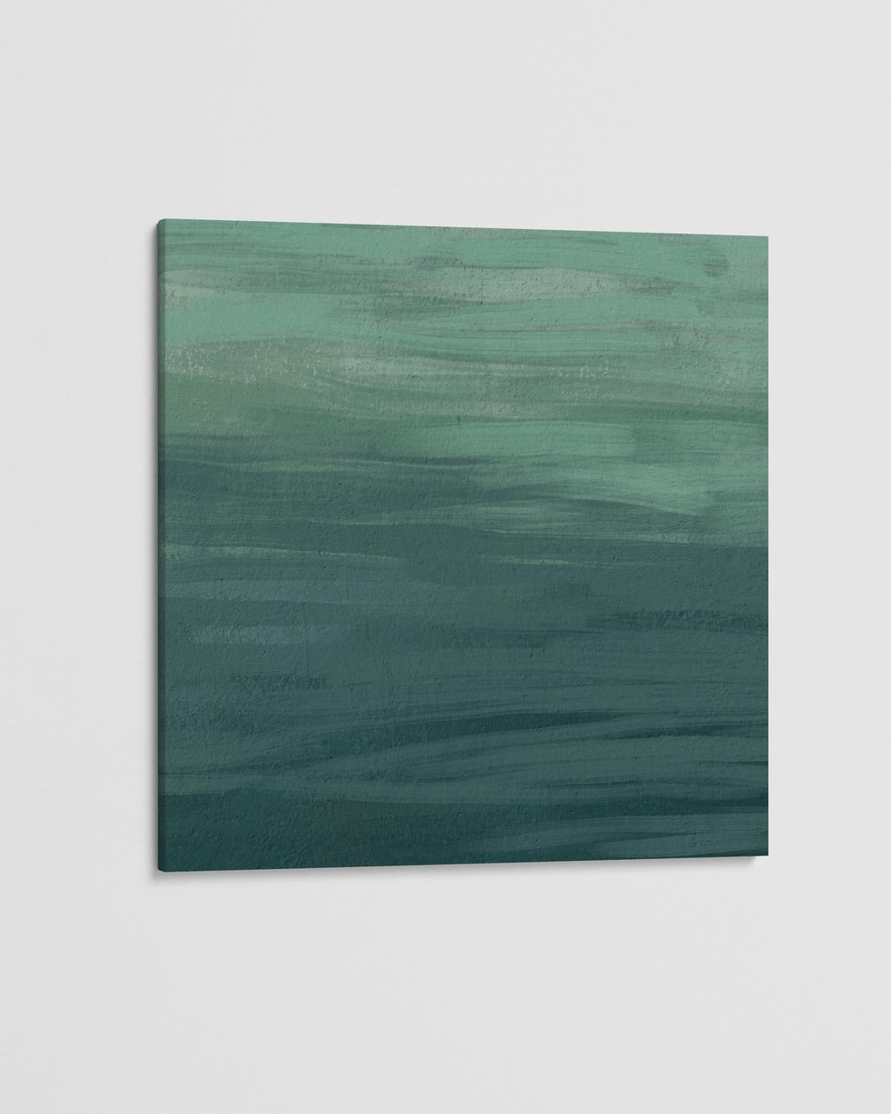 Abstract green painting on a white background