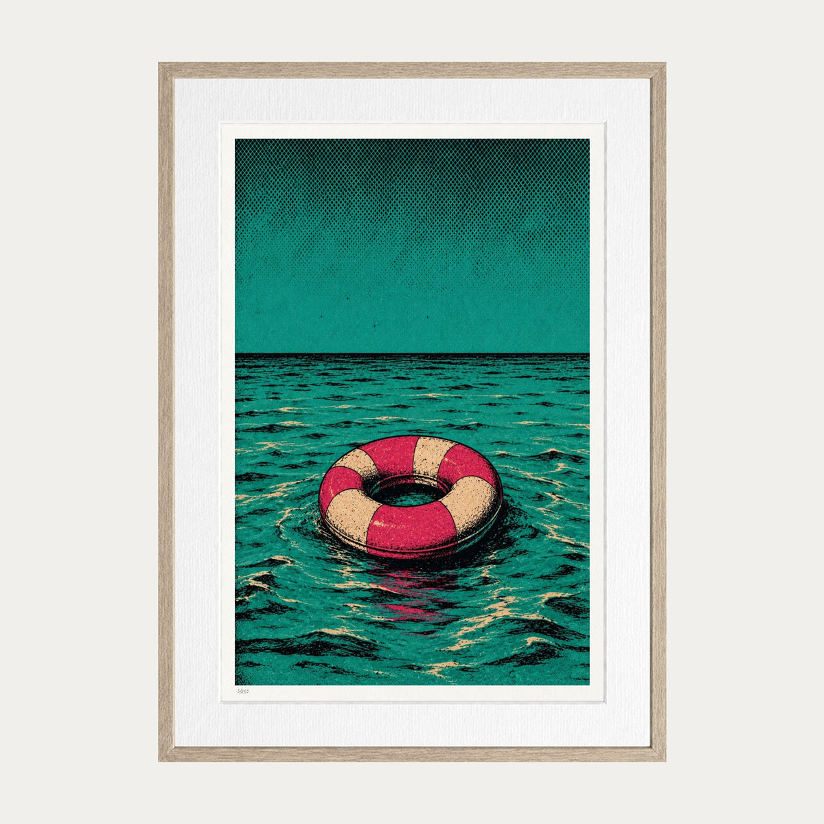 Life Raft | Limited Edition Print — Oak Frame