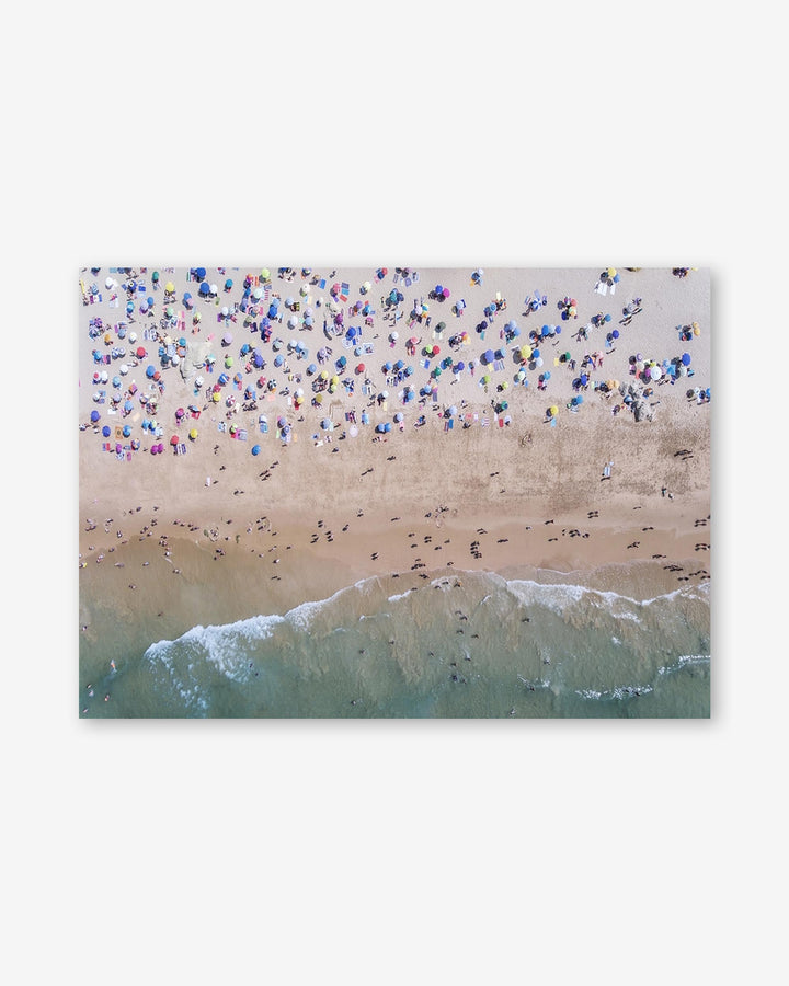 Crowded Beach Wall Art Print
