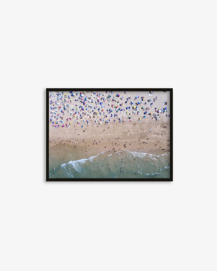 Crowded Beach Wall Art Print
