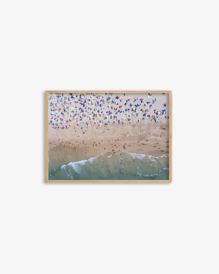 Crowded Beach Wall Art Print