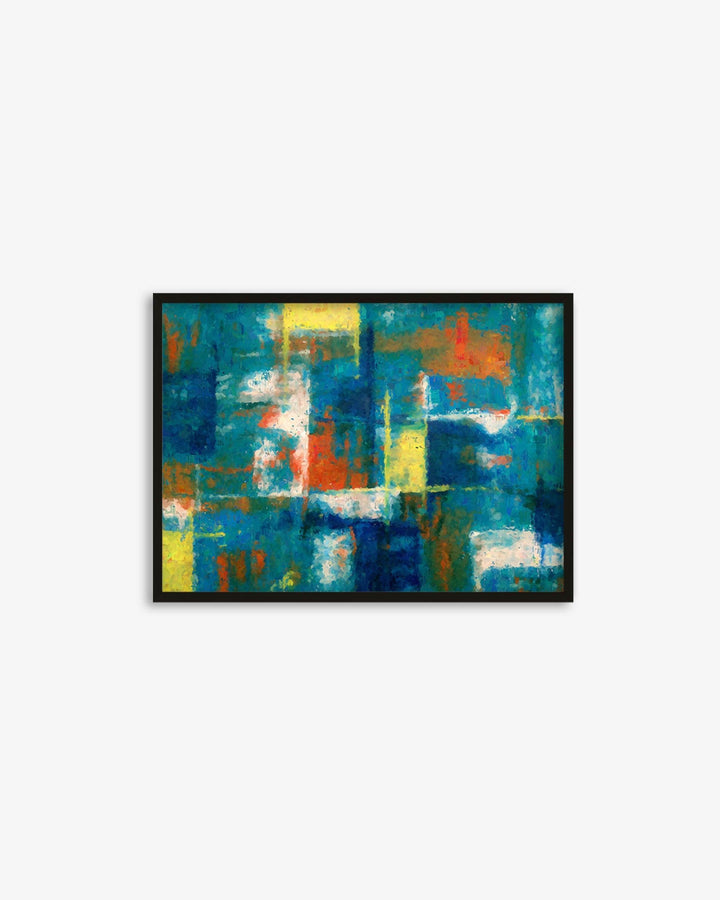 Geometric Abstract Colours Art Print