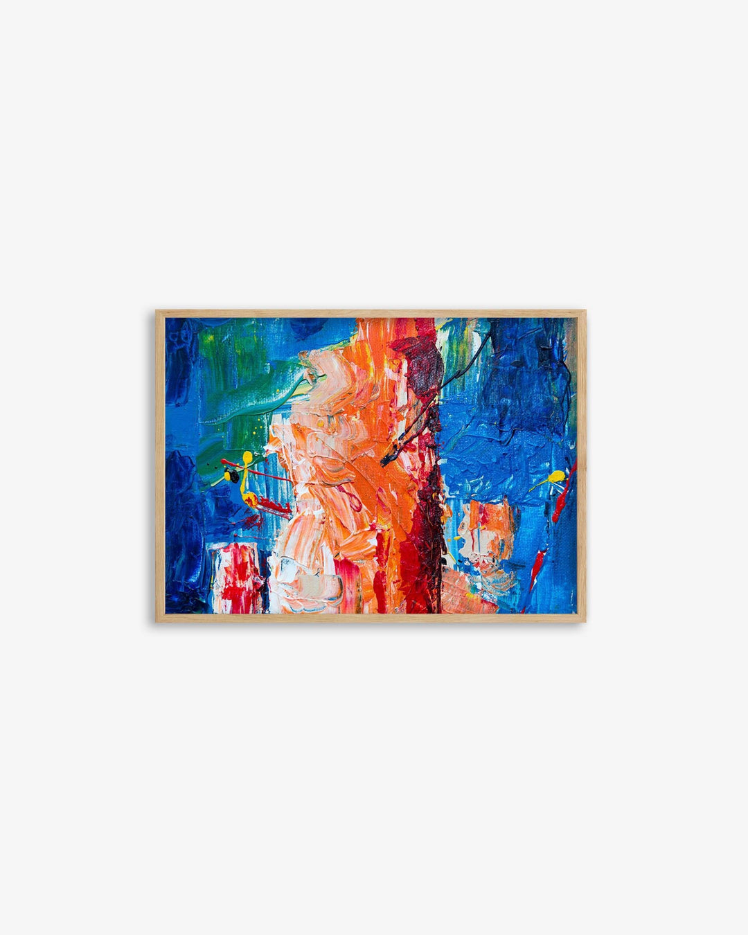 Blue & Red Abstract Art Print