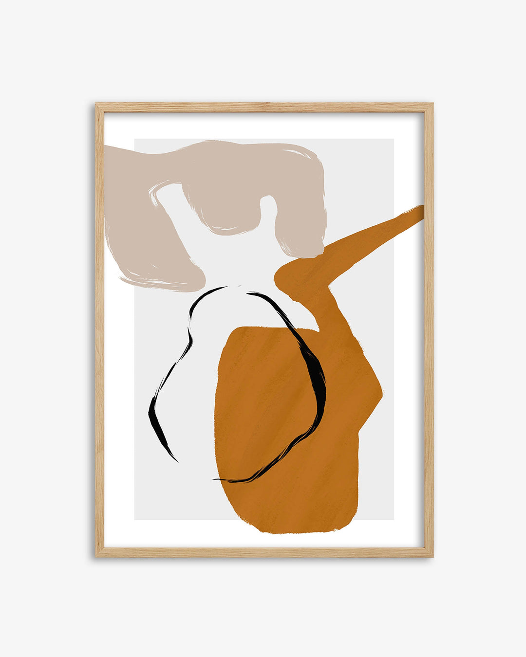 Golden Abstract Art Print