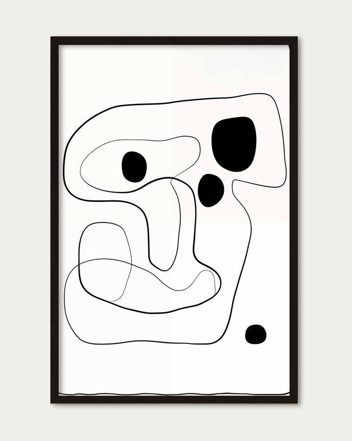 Monochrome Line Art Print