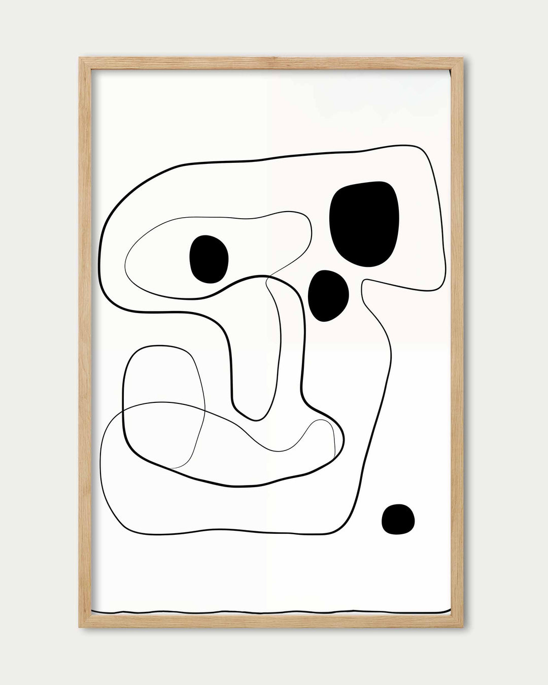 Monochrome Line Art Print