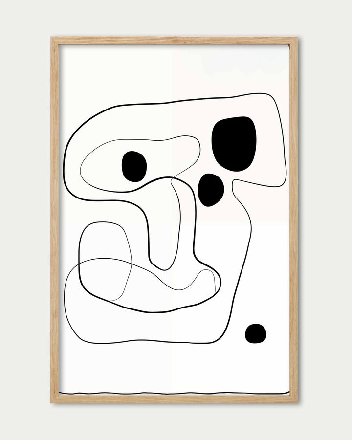 Monochrome Line Art Print